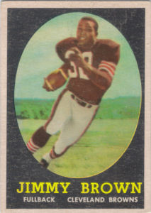 1958 Jim Brown rookie football card