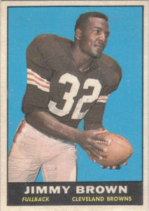 1961 Jim Brown football card