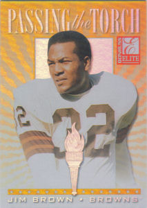Jim Brown 1999 Donruss Elite Passing the Torch #11 card