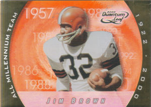 Jim Brown 2000 Quatum Leaf MTJB Insert football card