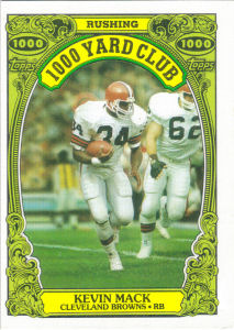 Kevin Mack 1986 1000 yard club football card