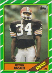 Kevin Mack 1986 Rookie football card