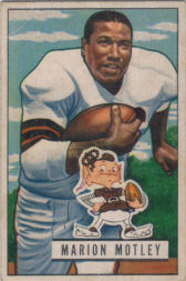 1951 Marion Motley rookie football card