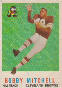 Bobby Mitchell 1959 Rookie football card