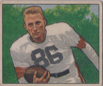 Dub Jones 1950 Rookie football card