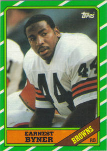 Earnest Byner 1986 Rookie football card