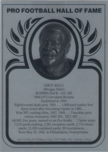 1994 Leroy Kelly Hall of Fame Metallic football card