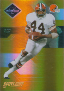 2005 Leroy Kelly Donruss Leaf Limited Gold Spotlight #130 football card - Serial no. 05/25