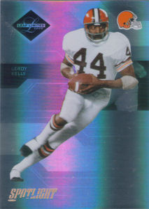 2005 Leroy Kelly Donruss Leaf Limited Silver Spotlight #130 football card - Serial no. 09/50