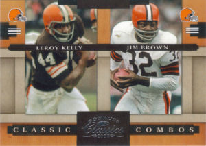 2008 Leroy Kelly Donruss Classics Classic Combos #CC-6 football card - Serial no. 0153/1000