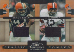 2008 Leroy Kelly Donruss Classics Classic Combos JERSEYS #CC-6 football card - Serial no. 78/85