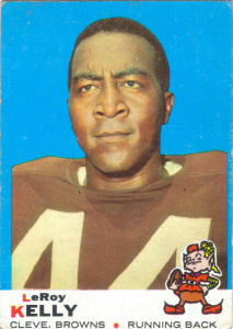 1969 Leroy Kelly card with 1968 statistics on back