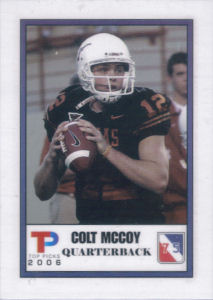 2006 Colt McCoy Pre-Rookie Top Picks football card