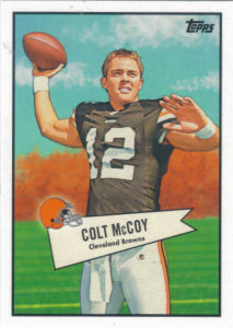 2010 Colt McCoy Rookie Topps 1952 Bowman #52B-22 football card