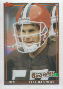 Clay Matthews 1991 Topps #591 football card