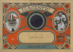 2010 Leroy Kelly Panini Crown Royale Majestic MATERIALS #23 football card - Serial no. 23/25